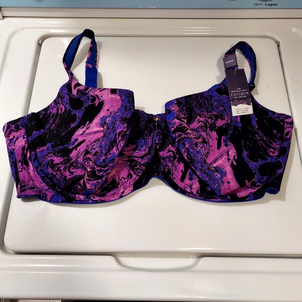 NWT Cacique 46DDD Balconette Multi-colored Bra
